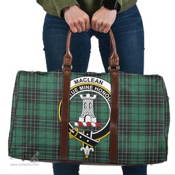 Scottish MacLean Hunting Ancient Clan Tartan Travel Bag - Crest Classic Scottish Plaid Tartan Plaid