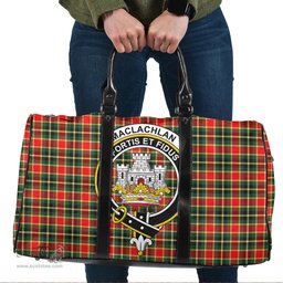 Scottish MacLachlan Hunting Modern Clan Tartan Travel Bag - Crest Classic Scottish Plaid Tartan Plaid