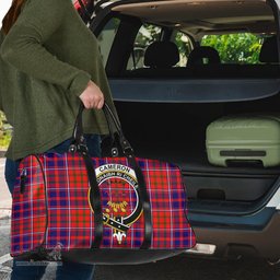 Scottish Cameron of Lochiel Modern Clan Tartan Travel Bag - Crest Classic Scottish Plaid Tartan Plaid