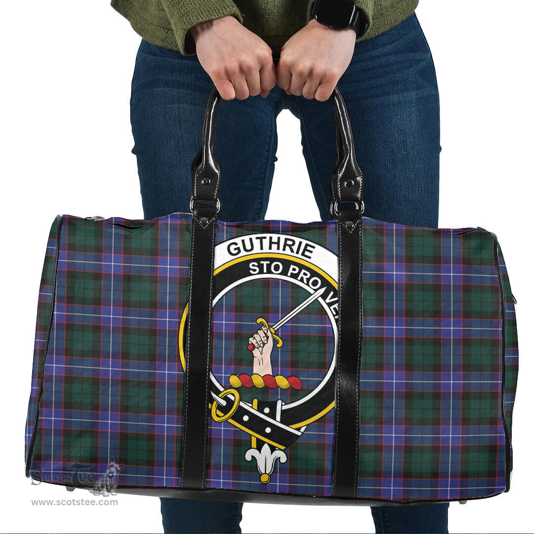 Scottish Guthrie Modern Clan Tartan Travel Bag - Crest Classic Scottish Plaid Tartan Plaid