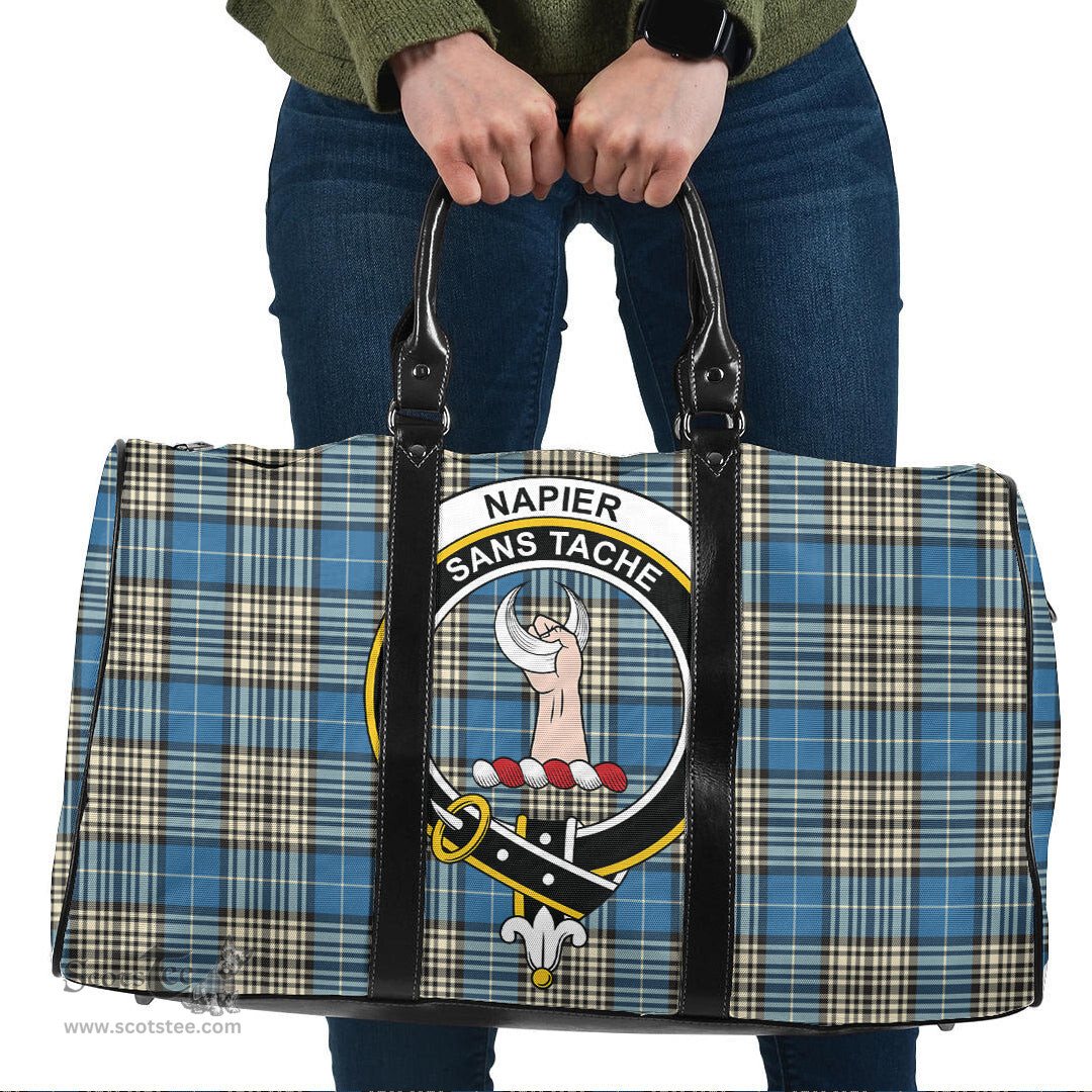 Scottish Napier Ancient Clan Tartan Travel Bag - Crest Classic Scottish Plaid Tartan Plaid