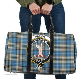 Scottish Napier Ancient Clan Tartan Travel Bag - Crest Classic Scottish Plaid Tartan Plaid