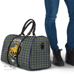 Scottish Campbell Faded Clan Tartan Travel Bag - Crest Classic Scottish Plaid Tartan Plaid