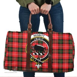Scottish Nesbitt Modern Clan Tartan Travel Bag - Crest Classic Scottish Plaid Tartan Plaid
