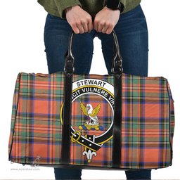 Scottish Stewart Royal Ancient Clan Tartan Travel Bag - Crest Classic Scottish Plaid Tartan Plaid