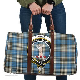 Scottish Napier Ancient Clan Tartan Travel Bag - Crest Classic Scottish Plaid Tartan Plaid