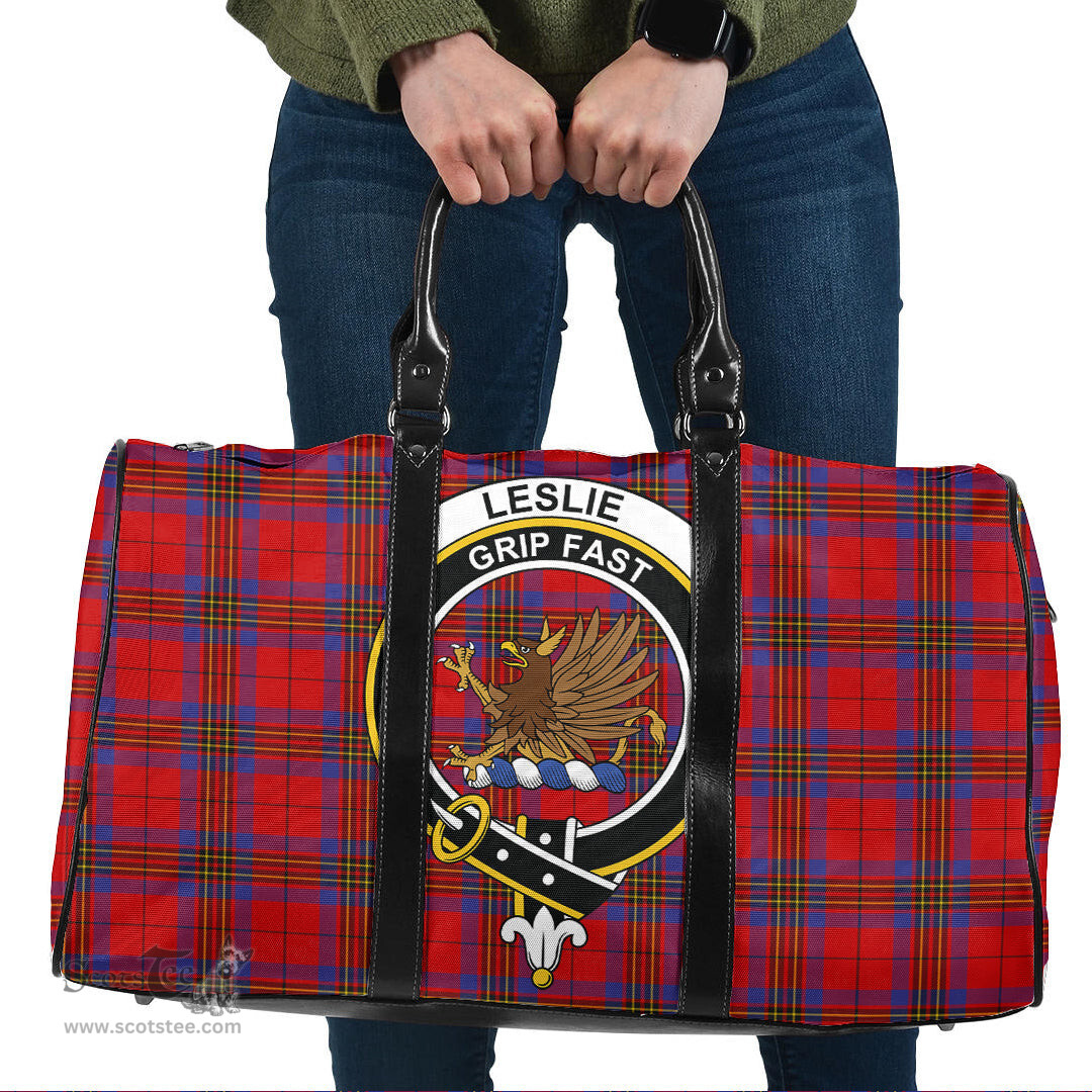 Scottish Leslie Modern Clan Tartan Travel Bag - Crest Classic Scottish Plaid Tartan Plaid