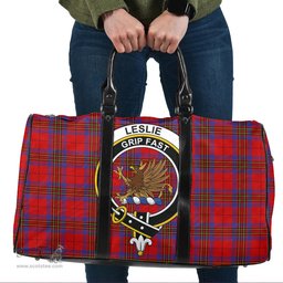 Scottish Leslie Modern Clan Tartan Travel Bag - Crest Classic Scottish Plaid Tartan Plaid