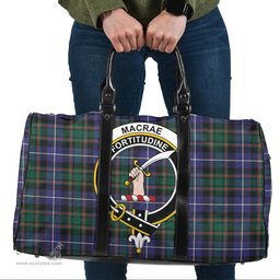 Scottish MacRae Hunting Modern Clan Tartan Travel Bag - Crest Classic Scottish Plaid Tartan Plaid