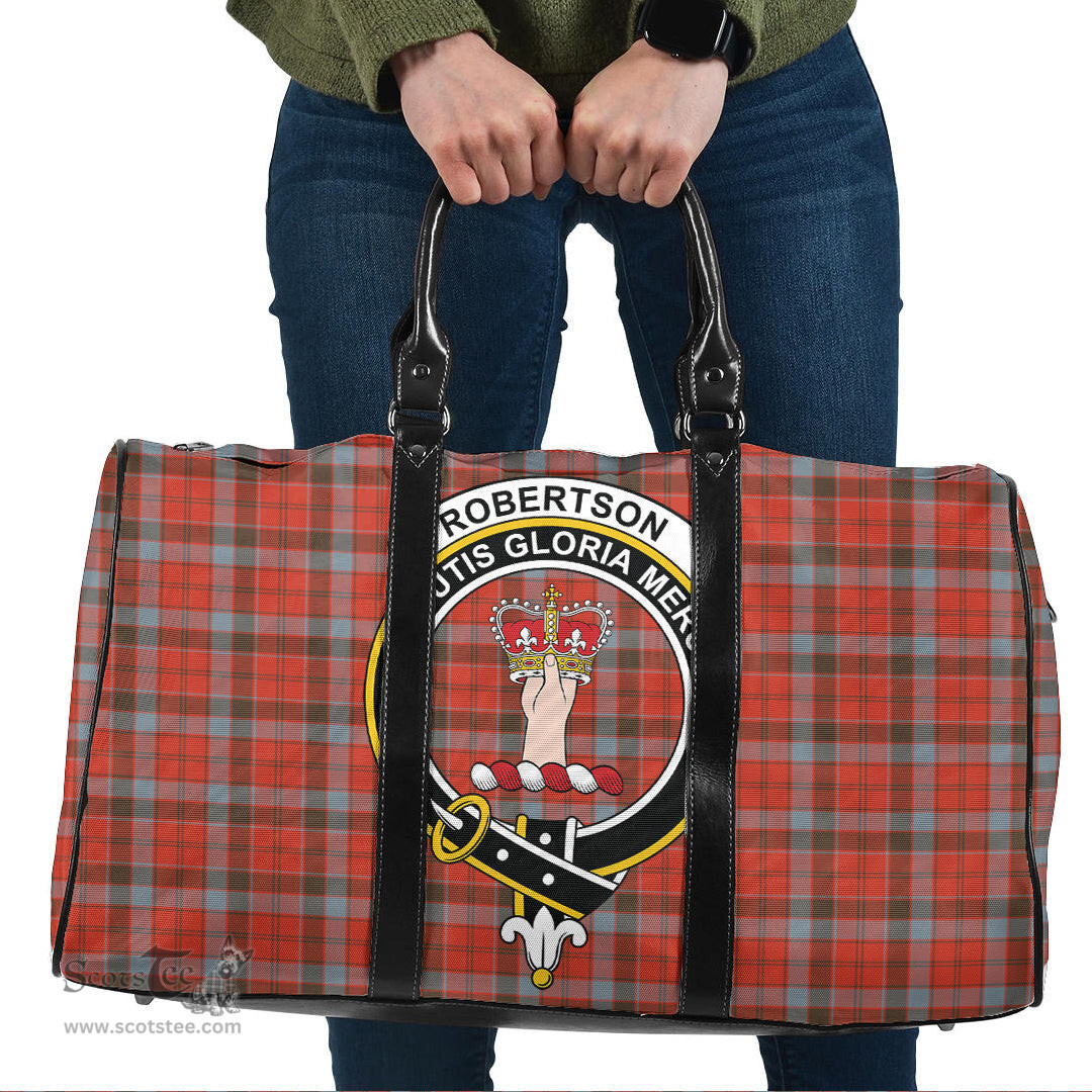 Scottish Robertson Weathered Clan Tartan Travel Bag - Crest Classic Scottish Plaid Tartan Plaid