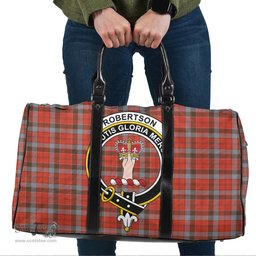 Scottish Robertson Weathered Clan Tartan Travel Bag - Crest Classic Scottish Plaid Tartan Plaid