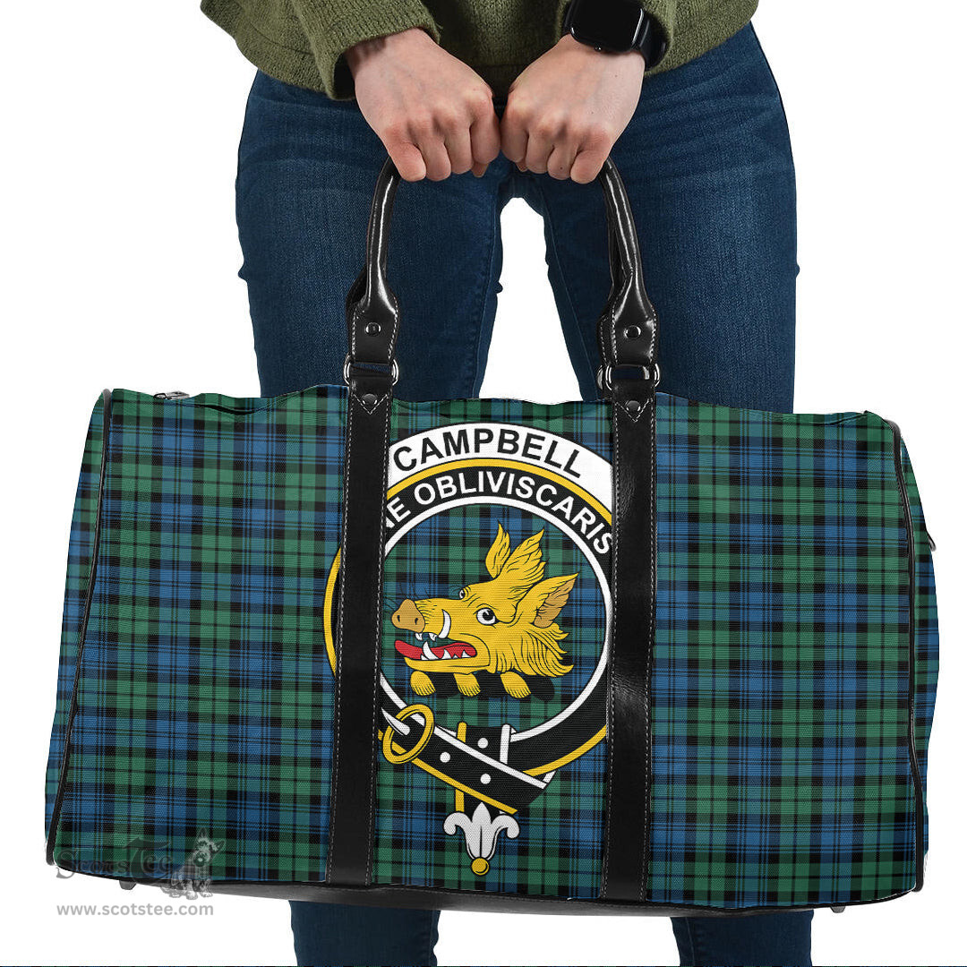Scottish Campbell Ancient 02 Clan Tartan Travel Bag - Crest Classic Scottish Plaid Tartan Plaid