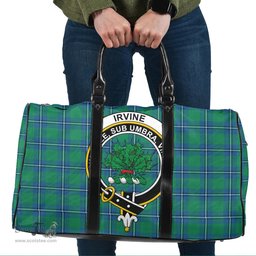 Scottish Irvine Ancient Clan Tartan Travel Bag - Crest Classic Scottish Plaid Tartan Plaid
