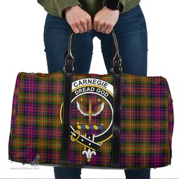 Scottish Carnegie Modern Clan Tartan Travel Bag - Crest Classic Scottish Plaid Tartan Plaid