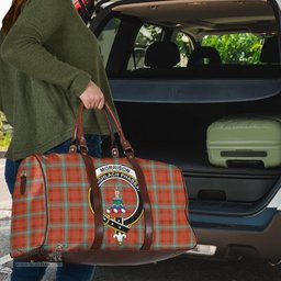 Scottish Morrison Red Ancient Clan Tartan Travel Bag - Crest Classic Scottish Plaid Tartan Plaid