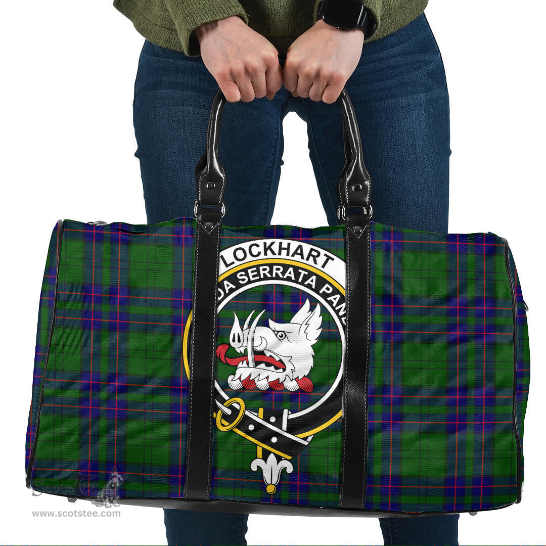 Scottish Lockhart Modern Clan Tartan Travel Bag - Crest Classic Scottish Plaid Tartan Plaid