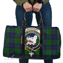 Scottish Lockhart Modern Clan Tartan Travel Bag - Crest Classic Scottish Plaid Tartan Plaid