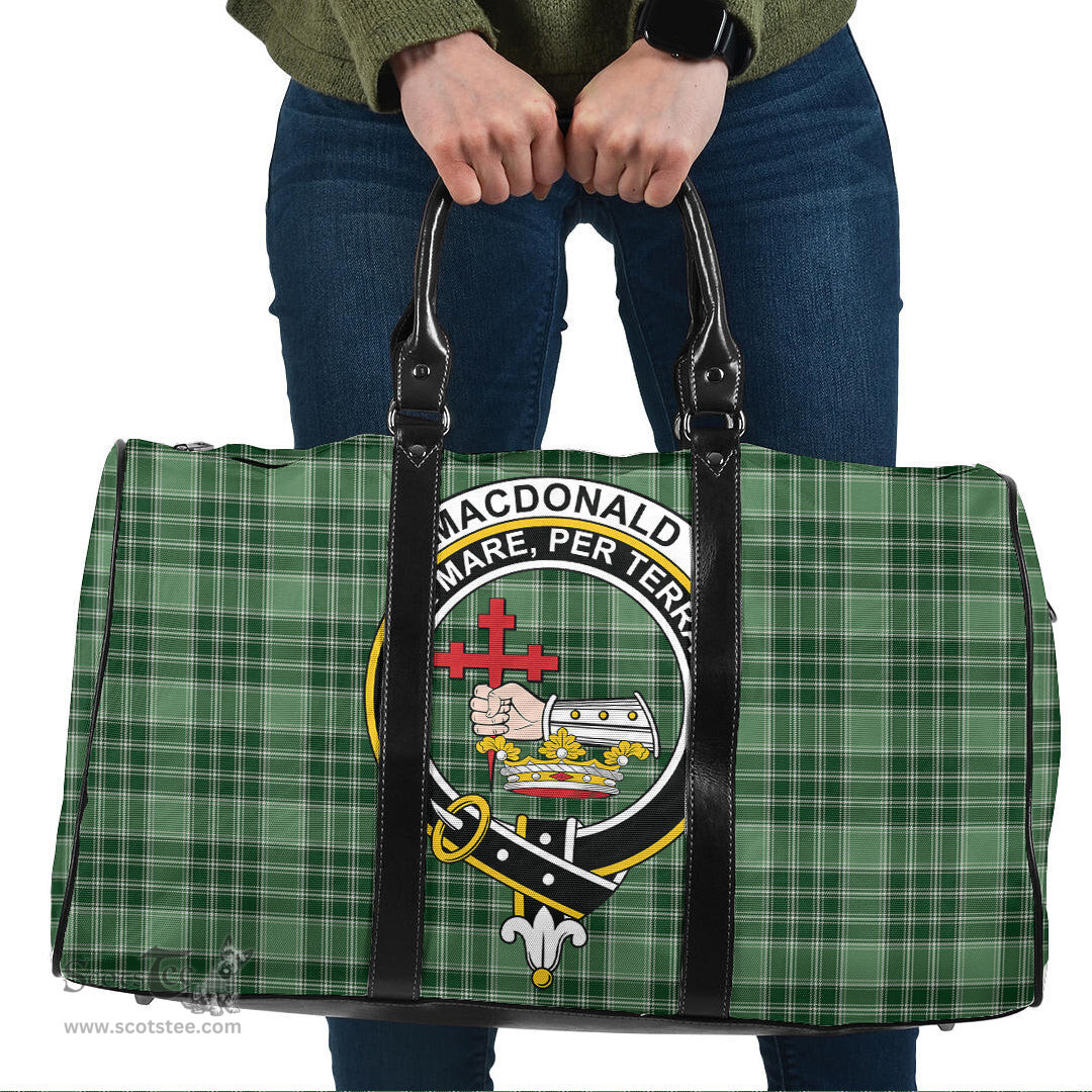 Scottish MacDonald Lord of the Isles Hunting Clan Tartan Travel Bag - Crest Classic Scottish Plaid Tartan Plaid