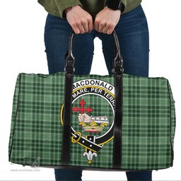 Scottish MacDonald Lord of the Isles Hunting Clan Tartan Travel Bag - Crest Classic Scottish Plaid Tartan Plaid