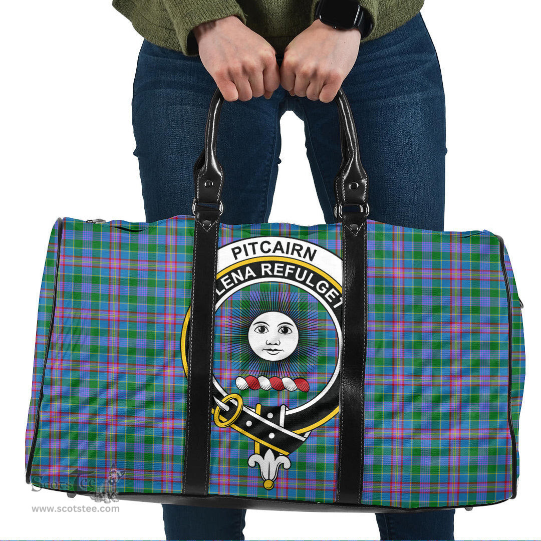 Scottish Pitcairn Hunting Clan Tartan Travel Bag - Crest Classic Scottish Plaid Tartan Plaid
