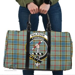 Scottish Balfour Blue Clan Tartan Travel Bag - Crest Classic Scottish Plaid Tartan Plaid