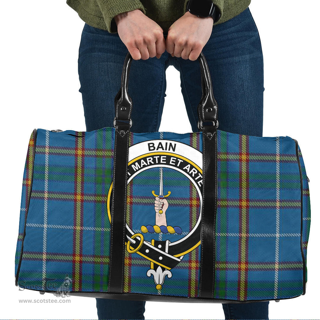 Scottish Bain Clan Tartan Travel Bag - Crest Classic Scottish Plaid Tartan Plaid