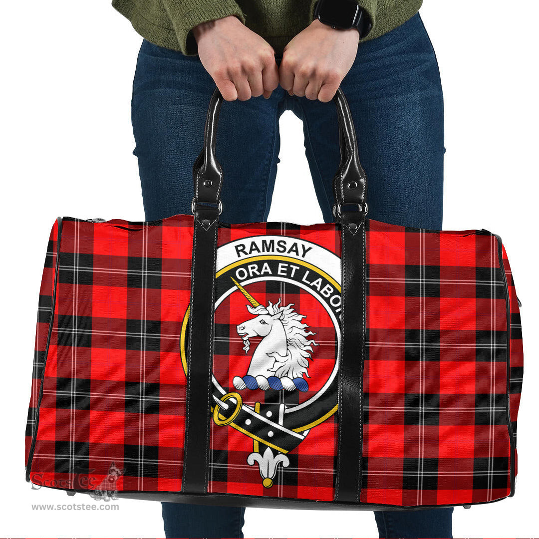 Scottish Ramsay Modern Clan Tartan Travel Bag - Crest Classic Scottish Plaid Tartan Plaid