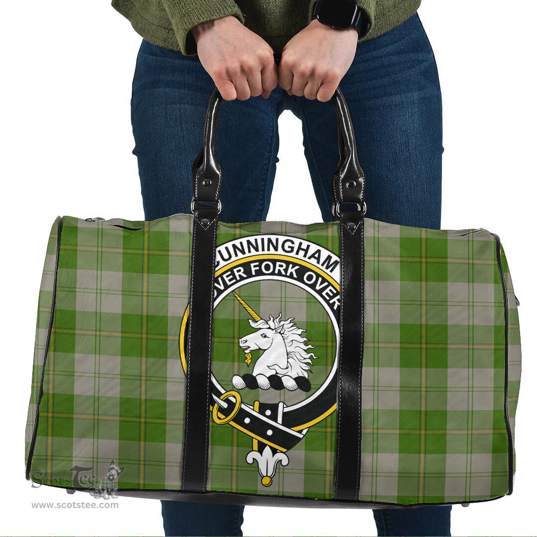 Scottish Cunningham Dress Green Dancers Clan Tartan Travel Bag - Crest Classic Scottish Plaid Tartan Plaid