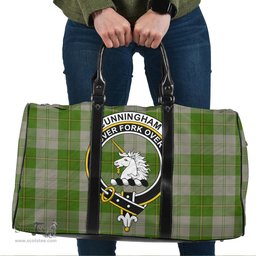 Scottish Cunningham Dress Green Dancers Clan Tartan Travel Bag - Crest Classic Scottish Plaid Tartan Plaid