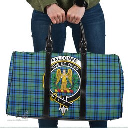 Scottish Falconer Clan Tartan Travel Bag - Crest Classic Scottish Plaid Tartan Plaid