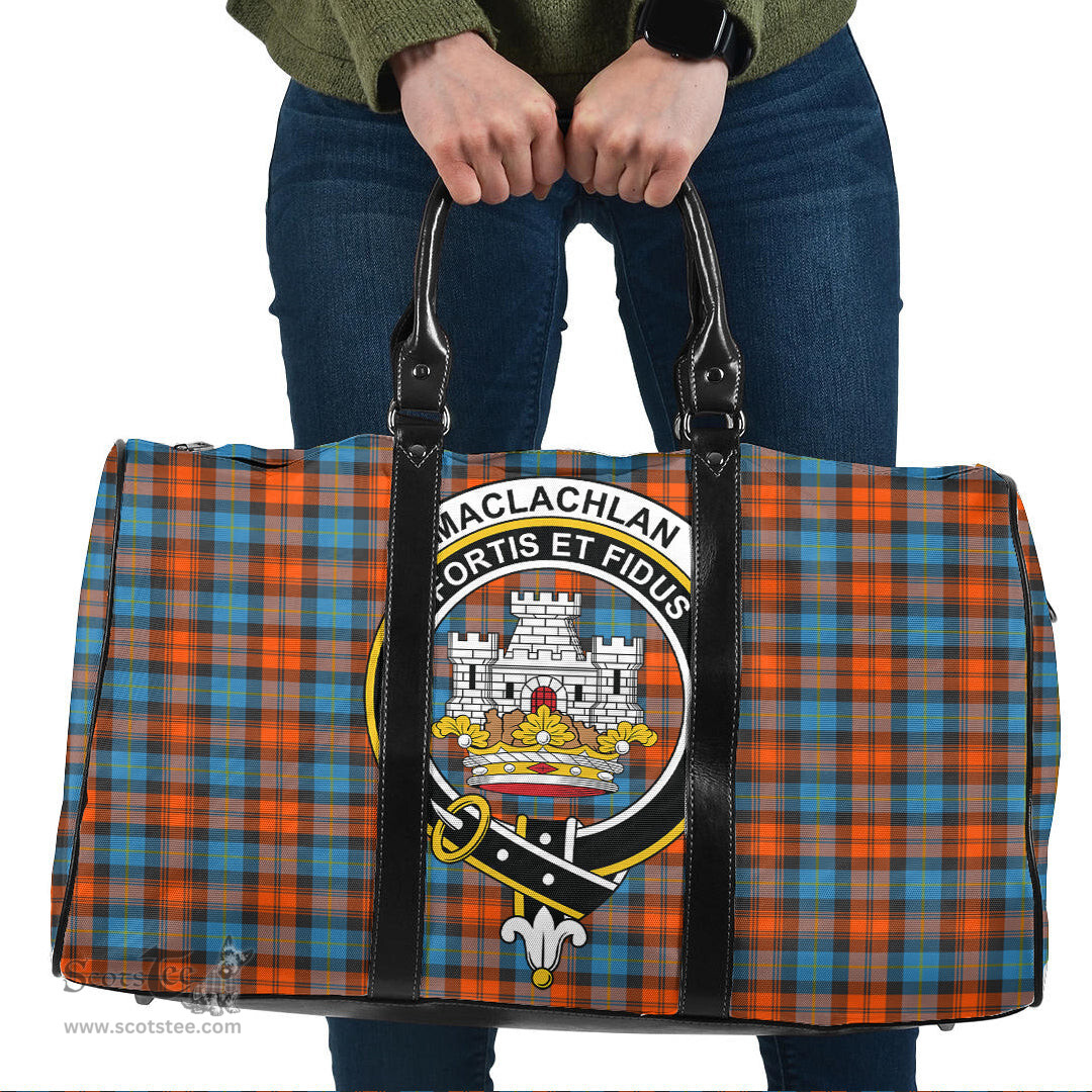 Scottish MacLachlan Ancient Clan Tartan Travel Bag - Crest Classic Scottish Plaid Tartan Plaid