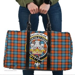 Scottish MacLachlan Ancient Clan Tartan Travel Bag - Crest Classic Scottish Plaid Tartan Plaid