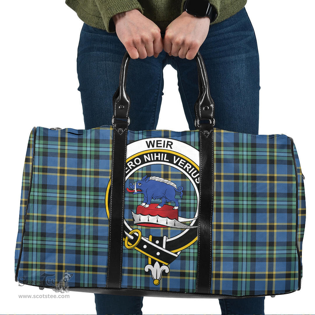 Scottish Weir Ancient Clan Tartan Travel Bag - Crest Classic Scottish Plaid Tartan Plaid