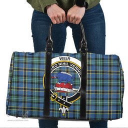 Scottish Weir Ancient Clan Tartan Travel Bag - Crest Classic Scottish Plaid Tartan Plaid