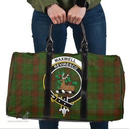 Scottish Maxwell Hunting Clan Tartan Travel Bag - Crest Classic Scottish Plaid Tartan Plaid