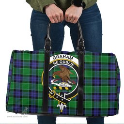 Scottish Graham of Menteith Modern Clan Tartan Travel Bag - Crest Classic Scottish Plaid Tartan Plaid