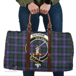 Scottish Guthrie Modern Clan Tartan Travel Bag - Crest Classic Scottish Plaid Tartan Plaid
