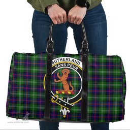 Scottish Sutherland Modern Clan Tartan Travel Bag - Crest Classic Scottish Plaid Tartan Plaid