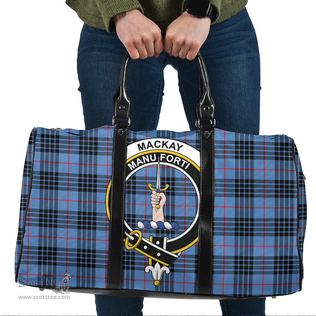 Scottish MacKay Blue Clan Tartan Travel Bag - Crest Classic Scottish Plaid Tartan Plaid