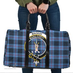 Scottish MacKay Blue Clan Tartan Travel Bag - Crest Classic Scottish Plaid Tartan Plaid