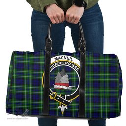 Scottish MacNeil of Colonsay Modern Clan Tartan Travel Bag - Crest Classic Scottish Plaid Tartan Plaid