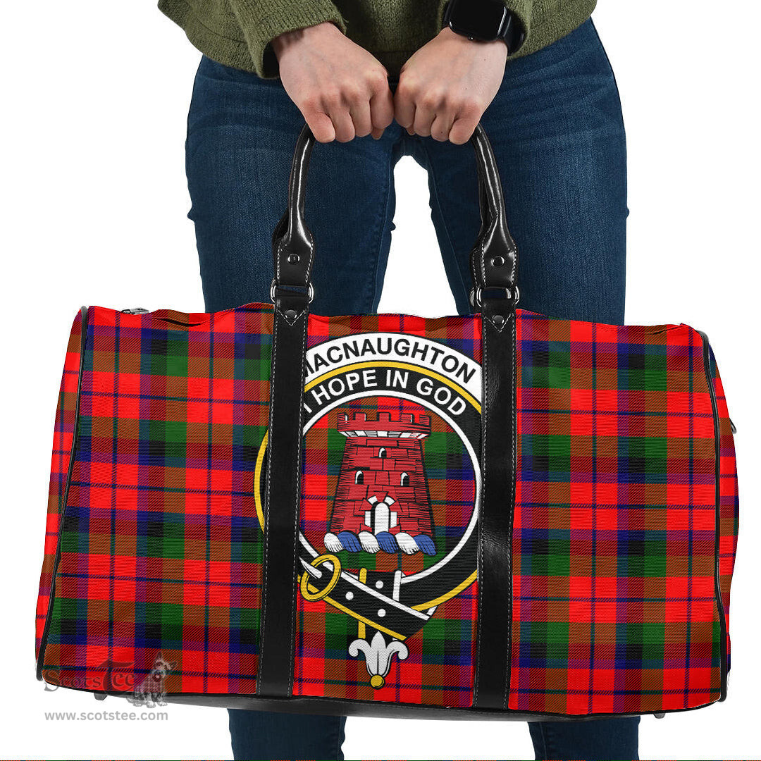 Scottish MacNaughton Modern Clan Tartan Travel Bag - Crest Classic Scottish Plaid Tartan Plaid