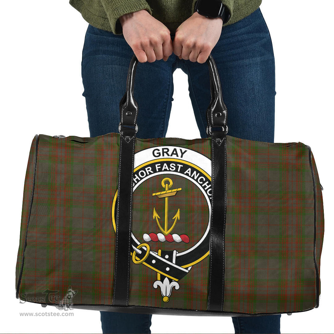 Scottish Gray Clan Tartan Travel Bag - Crest Classic Scottish Plaid Tartan Plaid