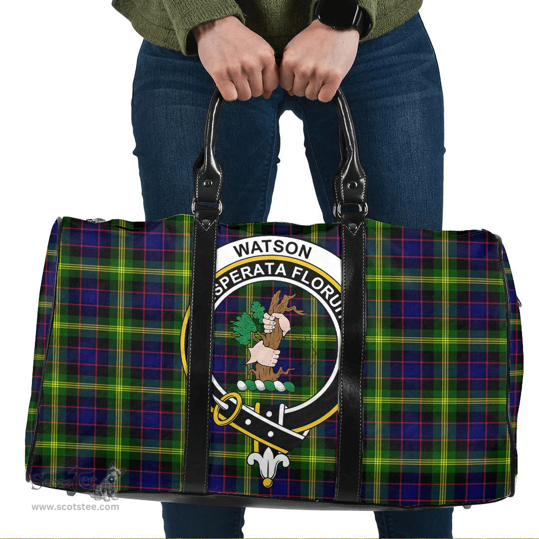 Scottish Watson Modern Clan Tartan Travel Bag - Crest Classic Scottish Plaid Tartan Plaid