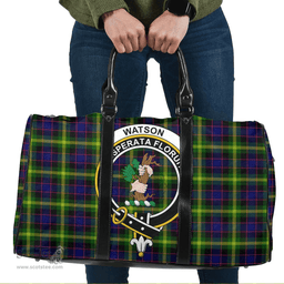 Scottish Watson Modern Clan Tartan Travel Bag - Crest Classic Scottish Plaid Tartan Plaid