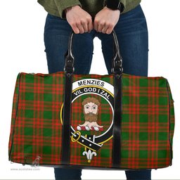 Scottish Menzies Green Modern Clan Tartan Travel Bag - Crest Classic Scottish Plaid Tartan Plaid