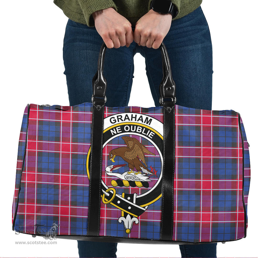 Scottish Graham of Menteith Red Clan Tartan Travel Bag - Crest Classic Scottish Plaid Tartan Plaid