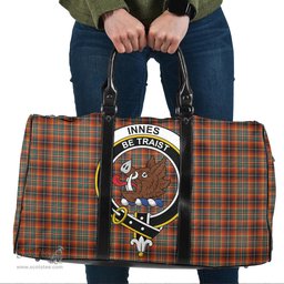 Scottish Innes Ancient Clan Tartan Travel Bag - Crest Classic Scottish Plaid Tartan Plaid