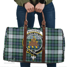 Scottish MacKenzie Dress Ancient Clan Tartan Travel Bag - Crest Classic Scottish Plaid Tartan Plaid