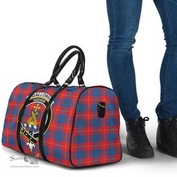 Scottish Galloway Red Clan Tartan Travel Bag - Crest Classic Scottish Plaid Tartan Plaid